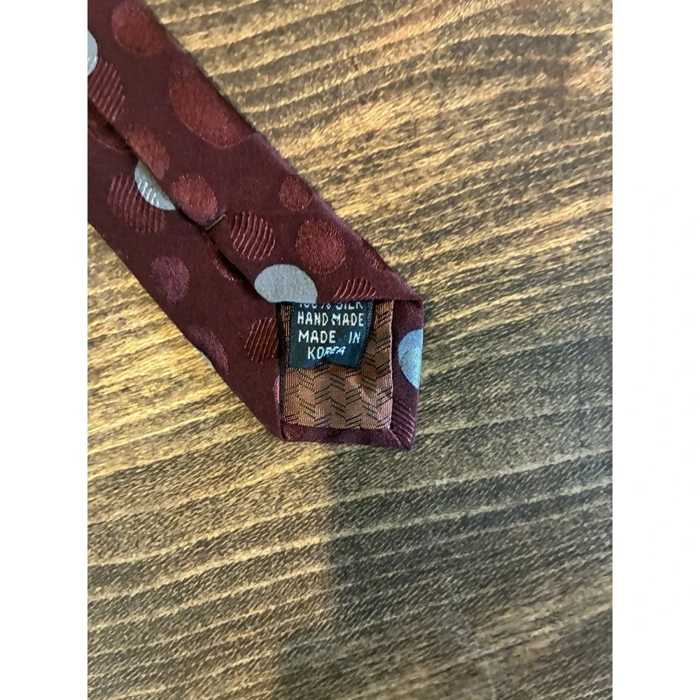 Handmade Jacques Estier Red And Blue‎ Polka Dot Tie 100% Italian Silk